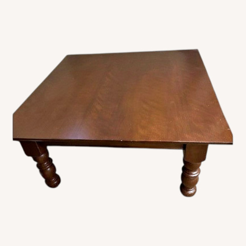 Used Pottery Barn Francisco Mahogany Brown Coffee Table for sale on AptDeco