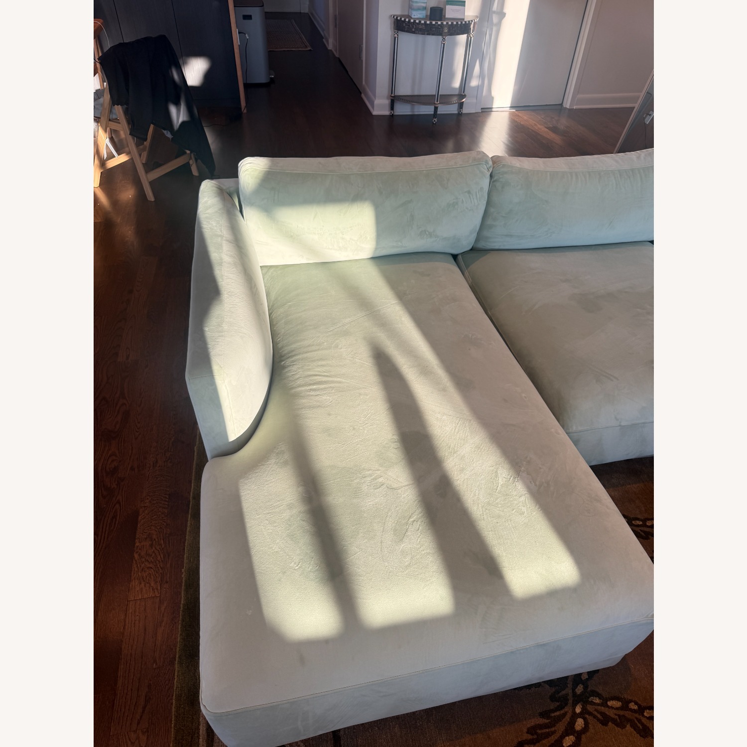 Interior Define Green Velvet 3+ Piece Sectional - image-4