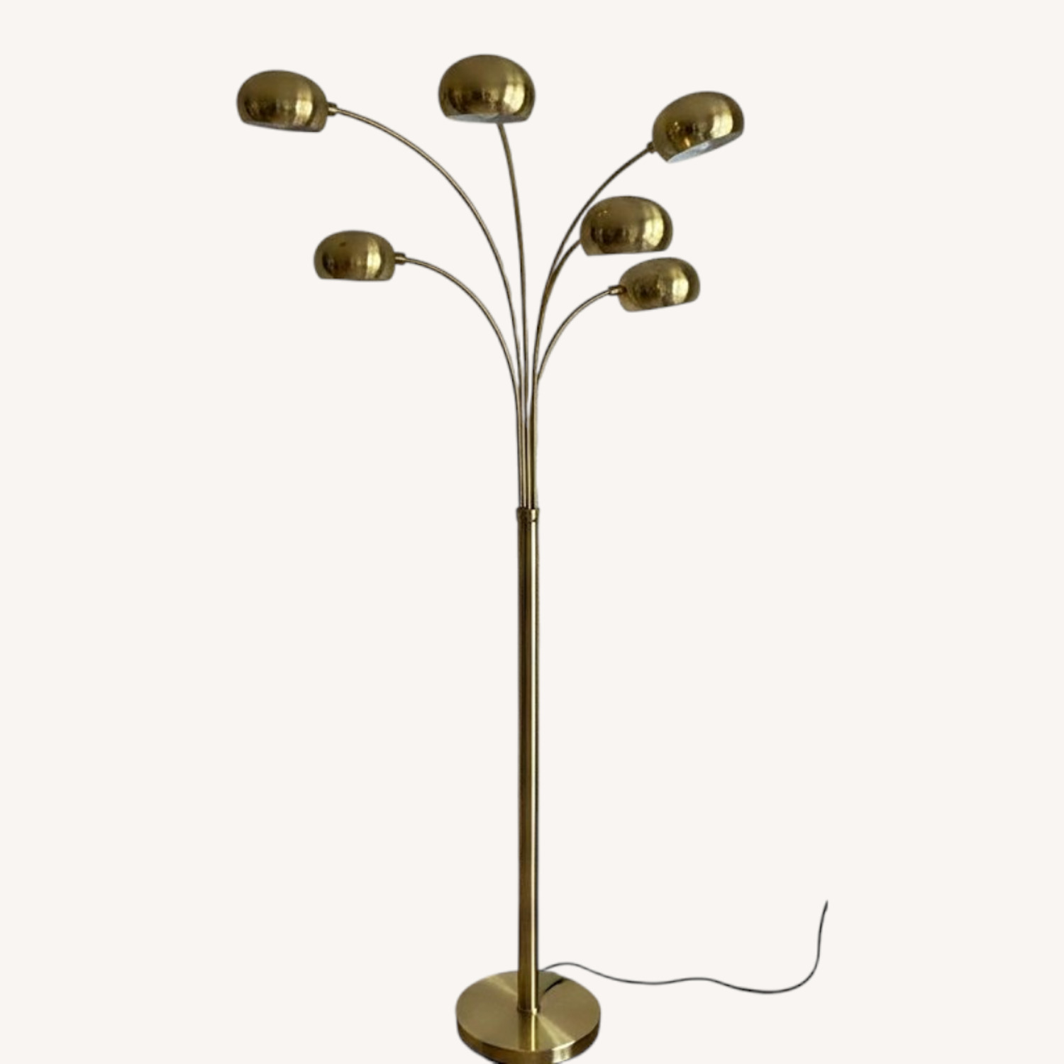 Vintage/Antique Gold Brass Floor Lamp - image-0