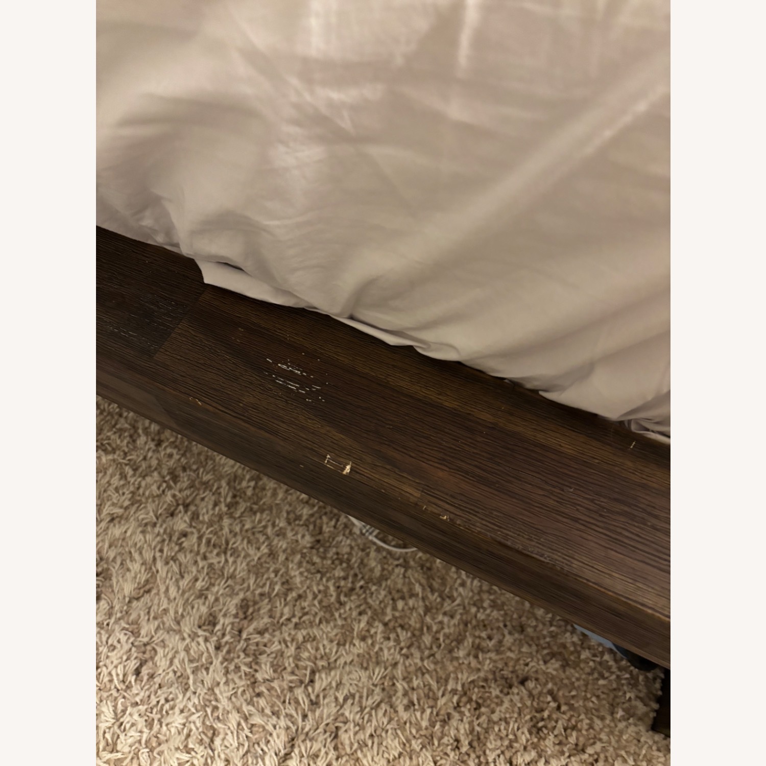 Solid Dark Wood King Bed - image-4