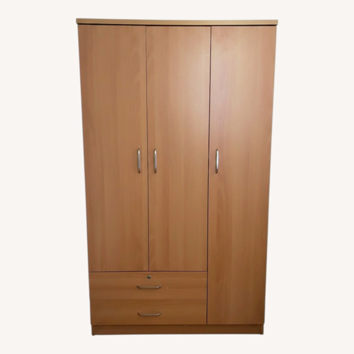 Used Light Brown Wardrobe Closet for sale on AptDeco