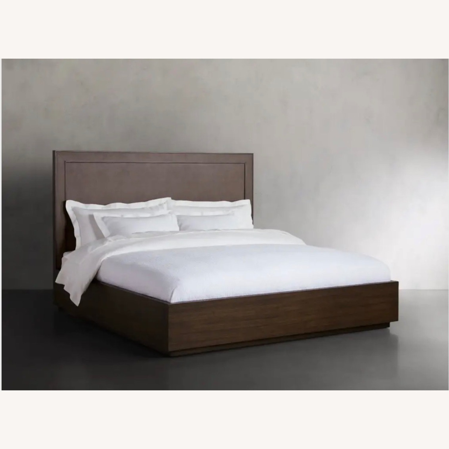 Arhaus Malone Plinth Dark Brown Wood Queen Bed - image-4