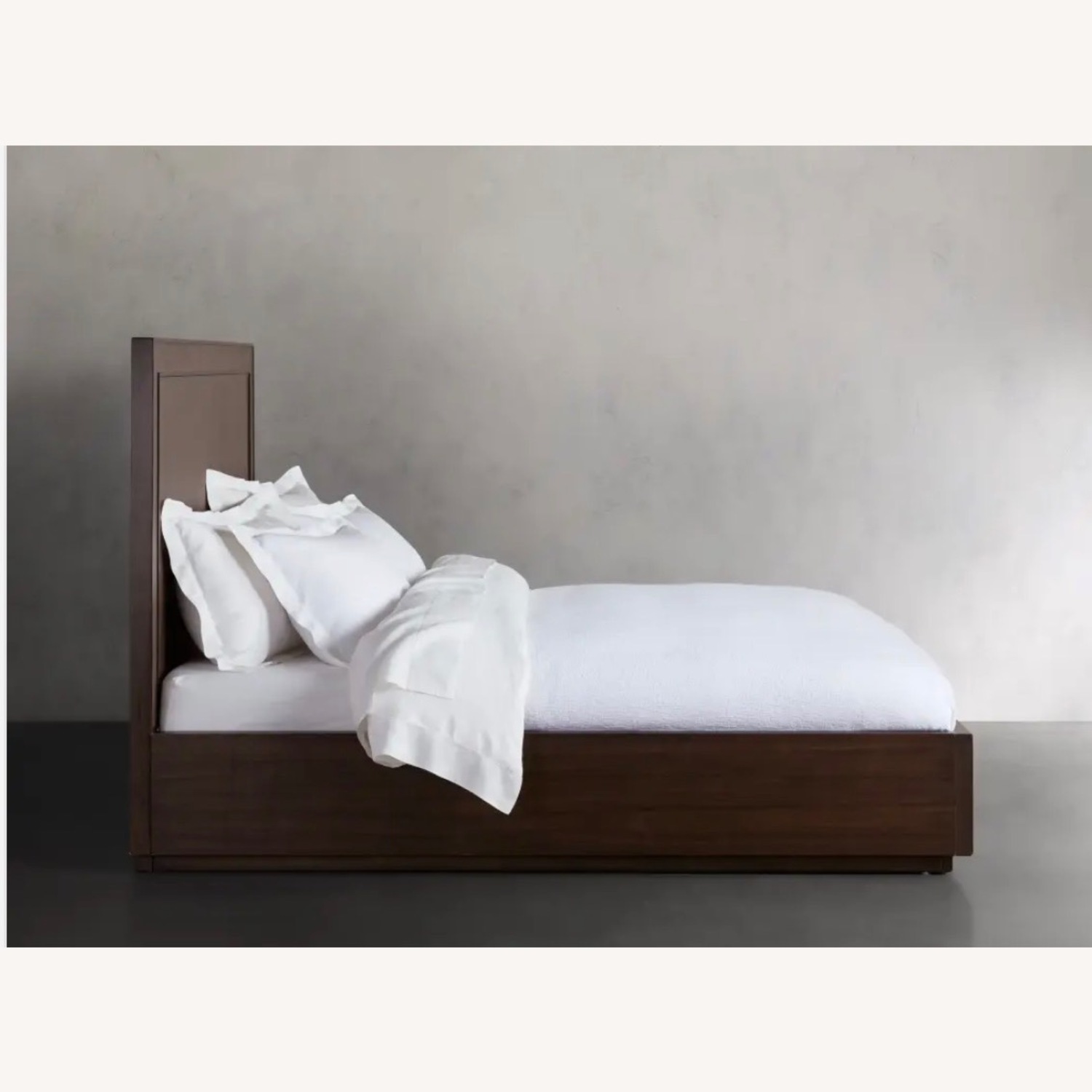 Arhaus Malone Plinth Dark Brown Wood Queen Bed - image-3