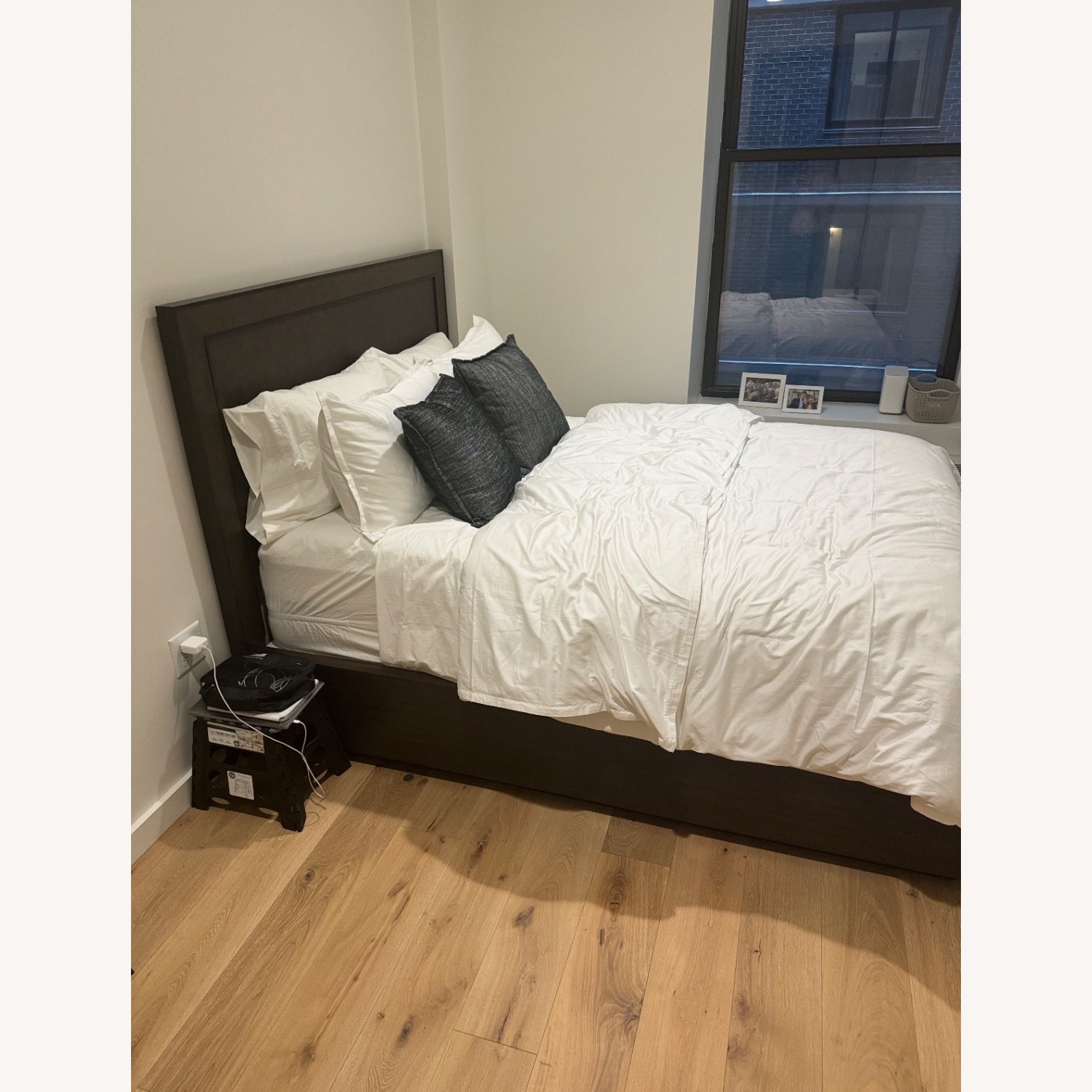 Arhaus Malone Plinth Dark Brown Wood Queen Bed - image-5
