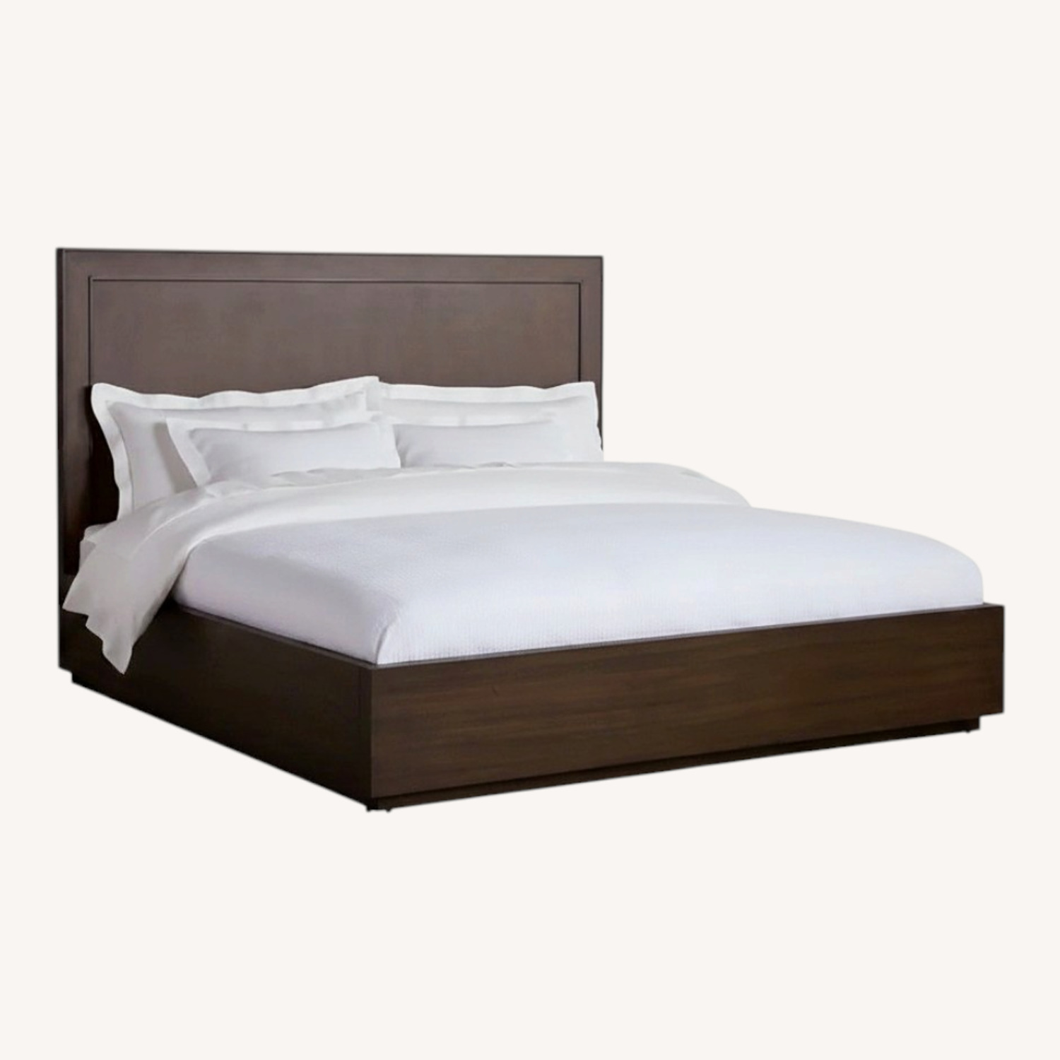Arhaus Malone Plinth Dark Brown Wood Queen Bed - image-0