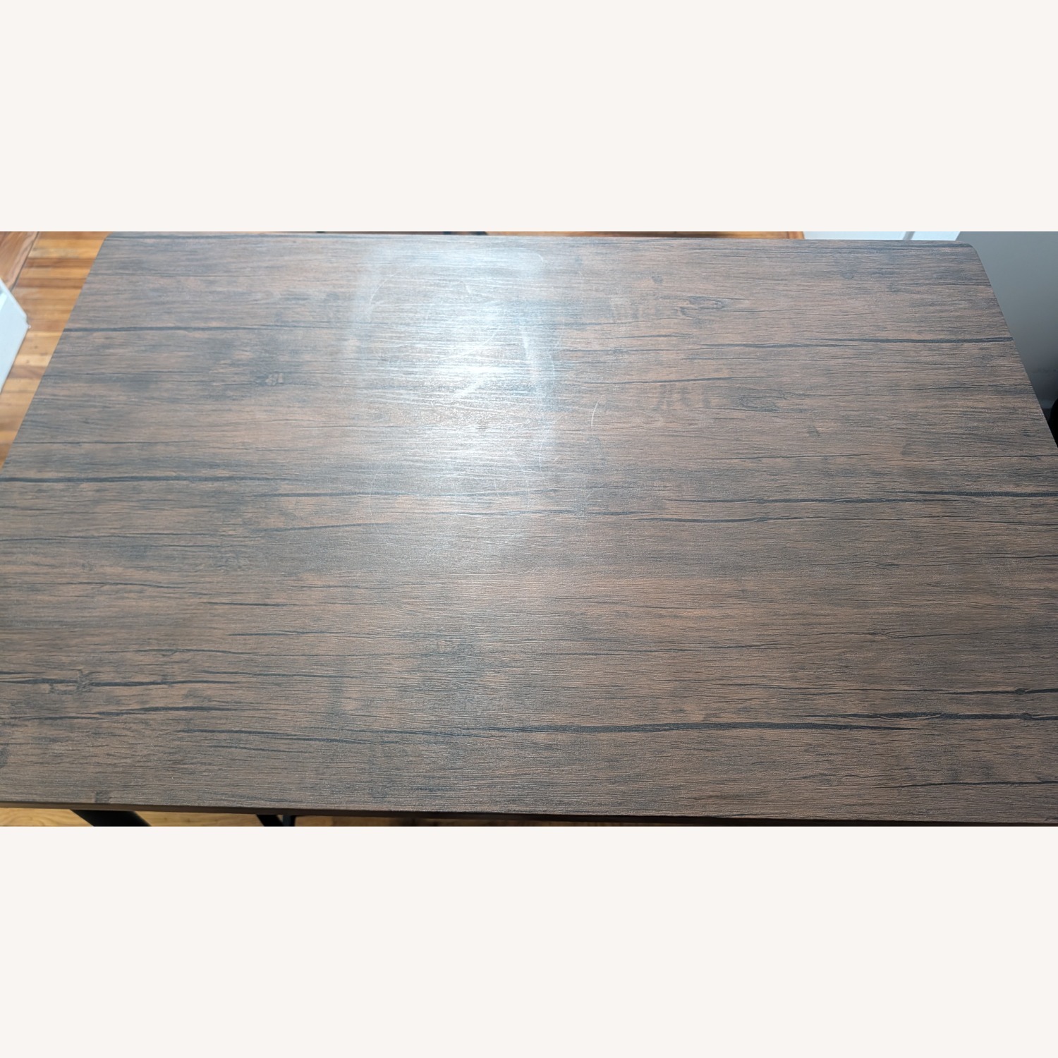 Dark Brown Dining Table with Padded Bench - image-3