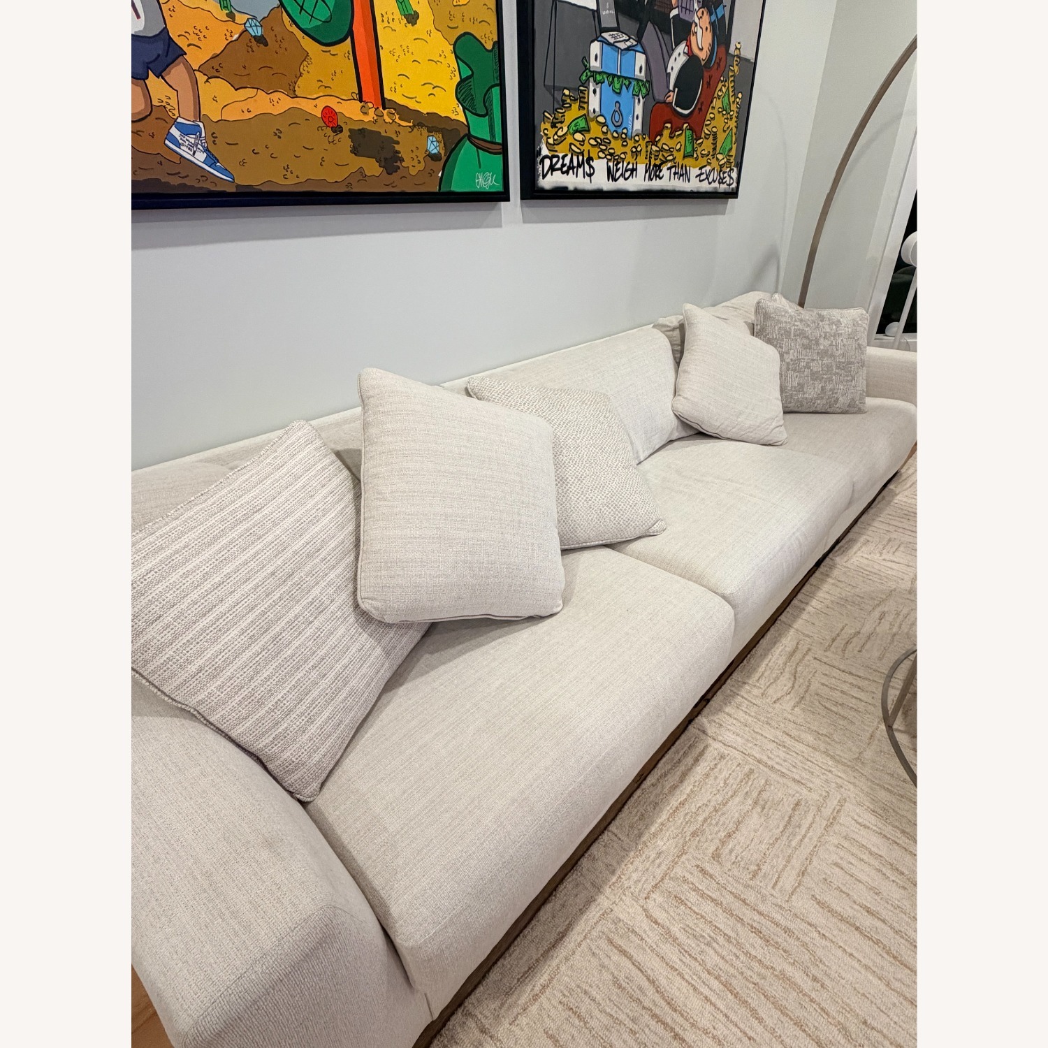 Crate & Barrel Beige Performance Fabric 3-Piece Modular Sofa - image-3