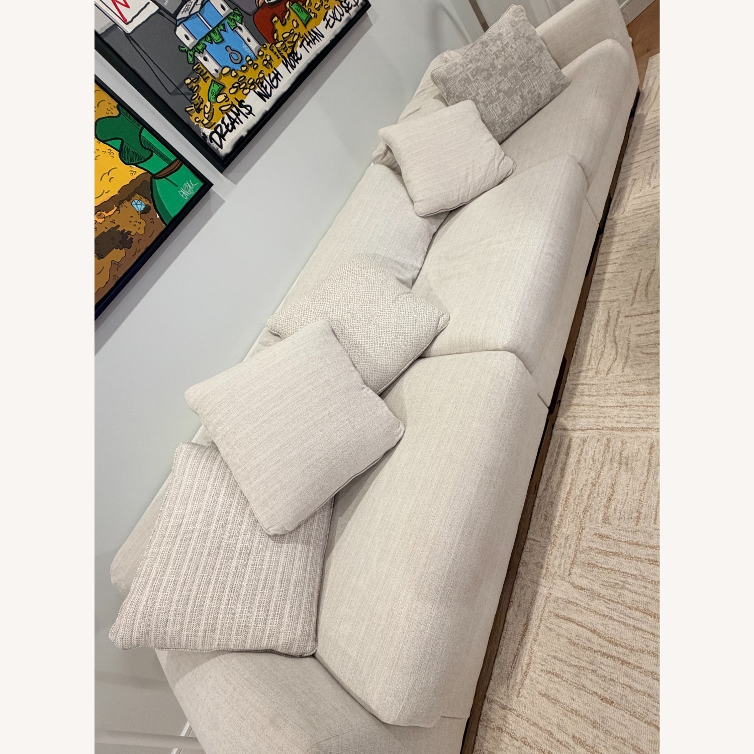 Crate & Barrel Beige Performance Fabric 3-Piece Modular Sofa - image-2