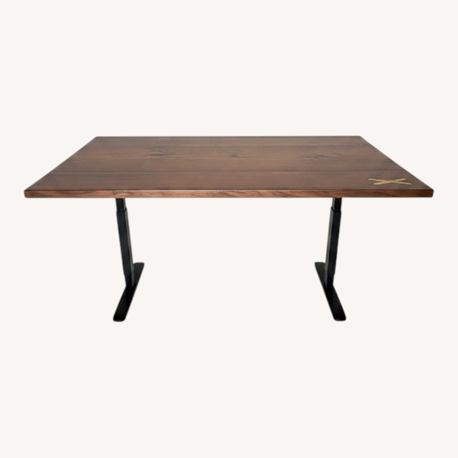 Handmade Solid Walnut Desk with Wireless Charging - image-0