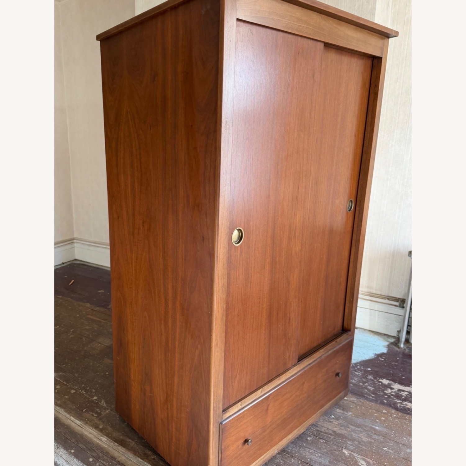 Dark Brown Wood Armoire - image-4
