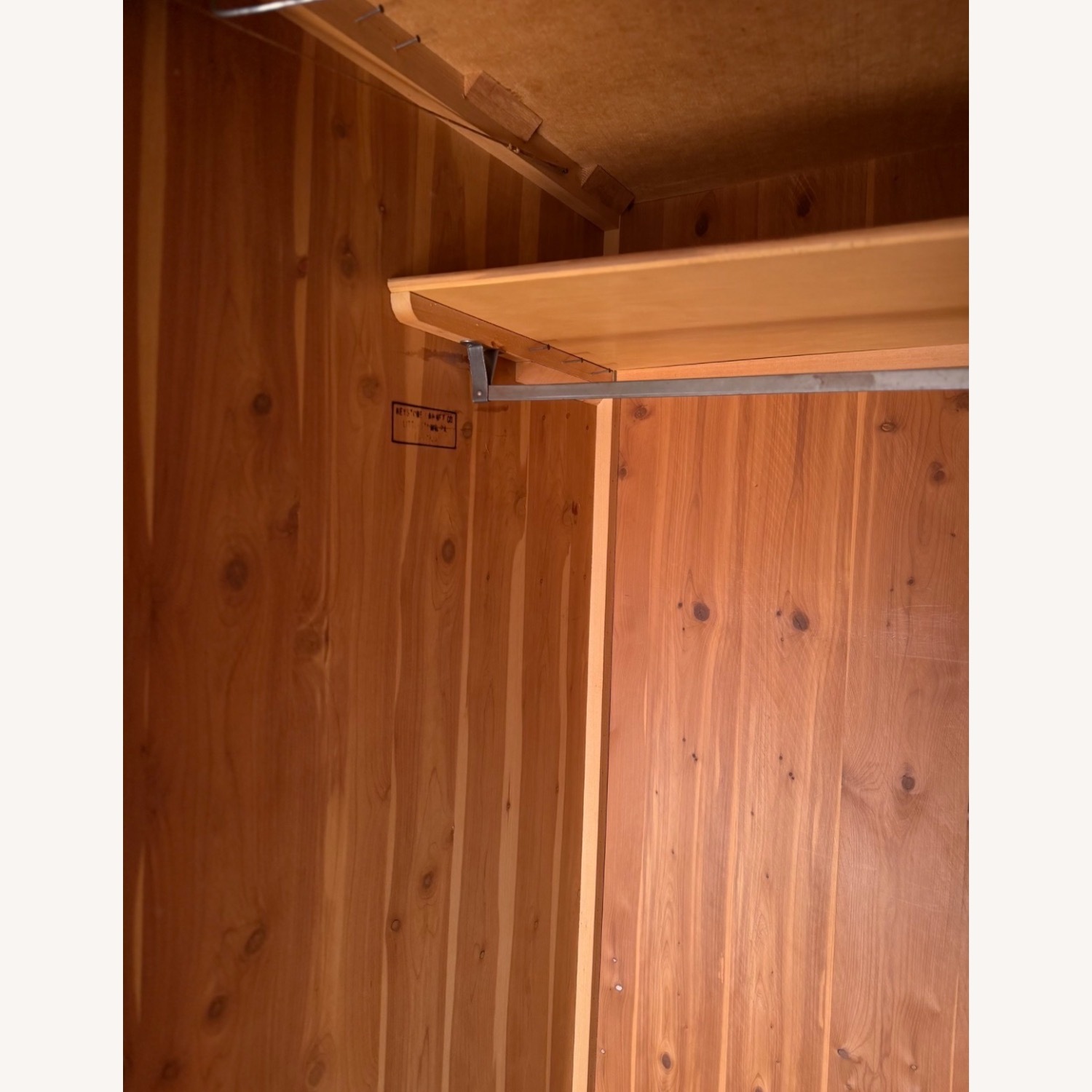 Dark Brown Wood Armoire - image-5