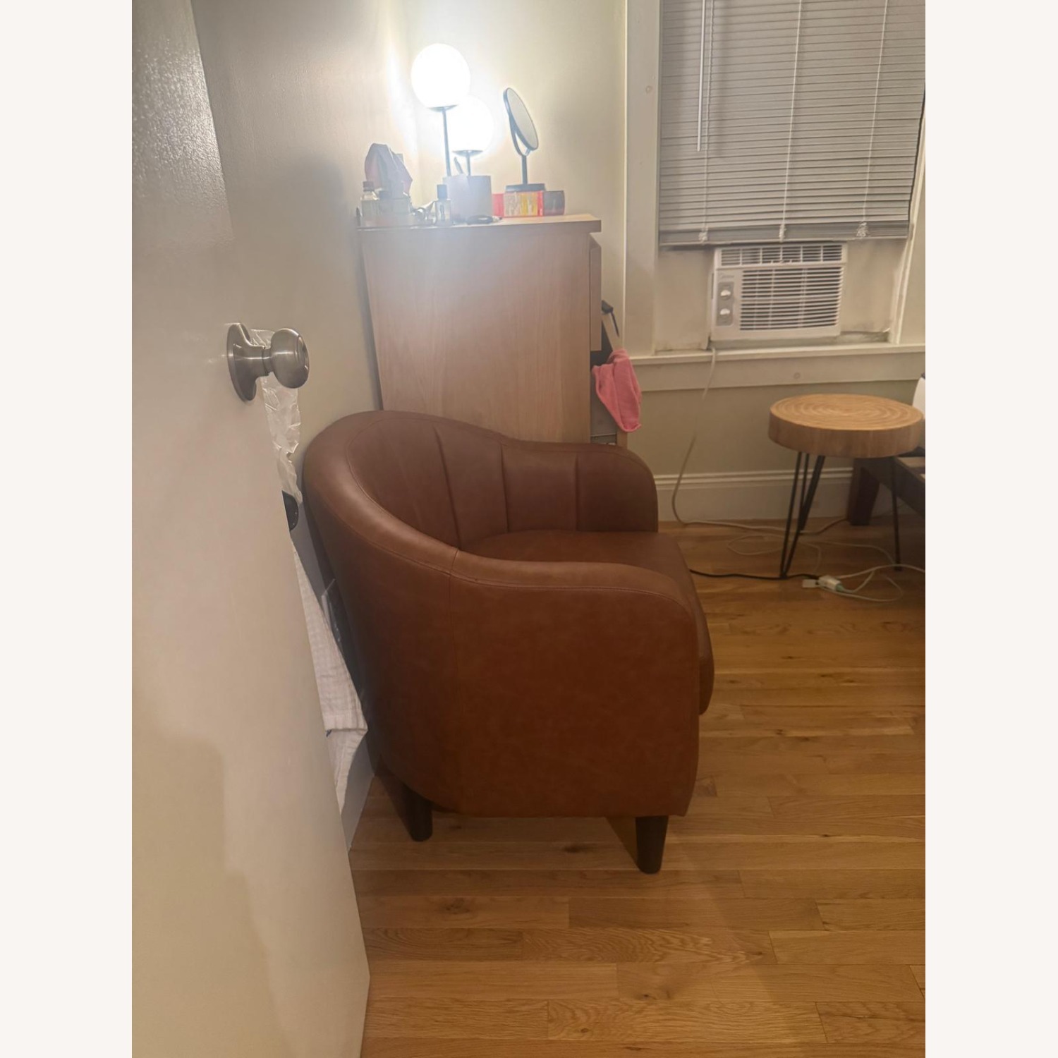 Wayfair Alina Vegan 26.4" Leather Barrel Chair (Set of 2) - image-2