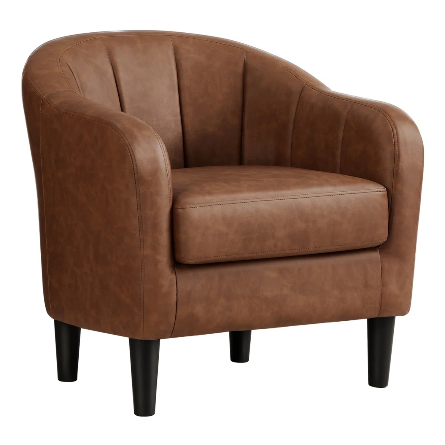Wayfair Alina Vegan 26.4" Leather Barrel Chair (Set of 2) - image-4