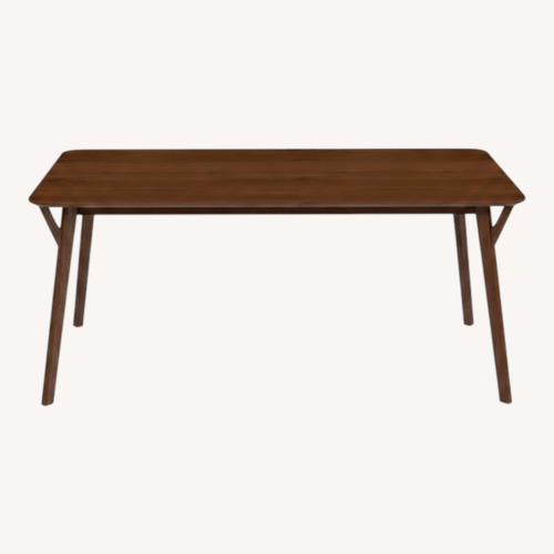 Used Wayfair Dark Brown Evanston 71" Wood Dining Table for sale on AptDeco