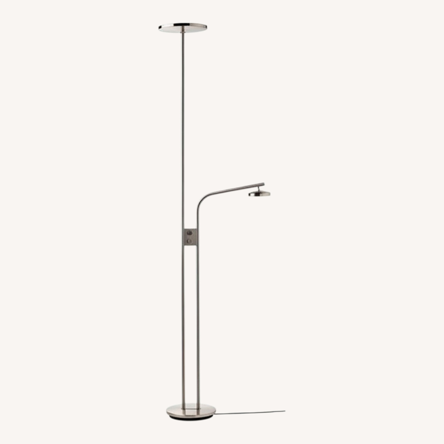 IKEA ISJAKT Silver Metal Floor Lamp - image-0
