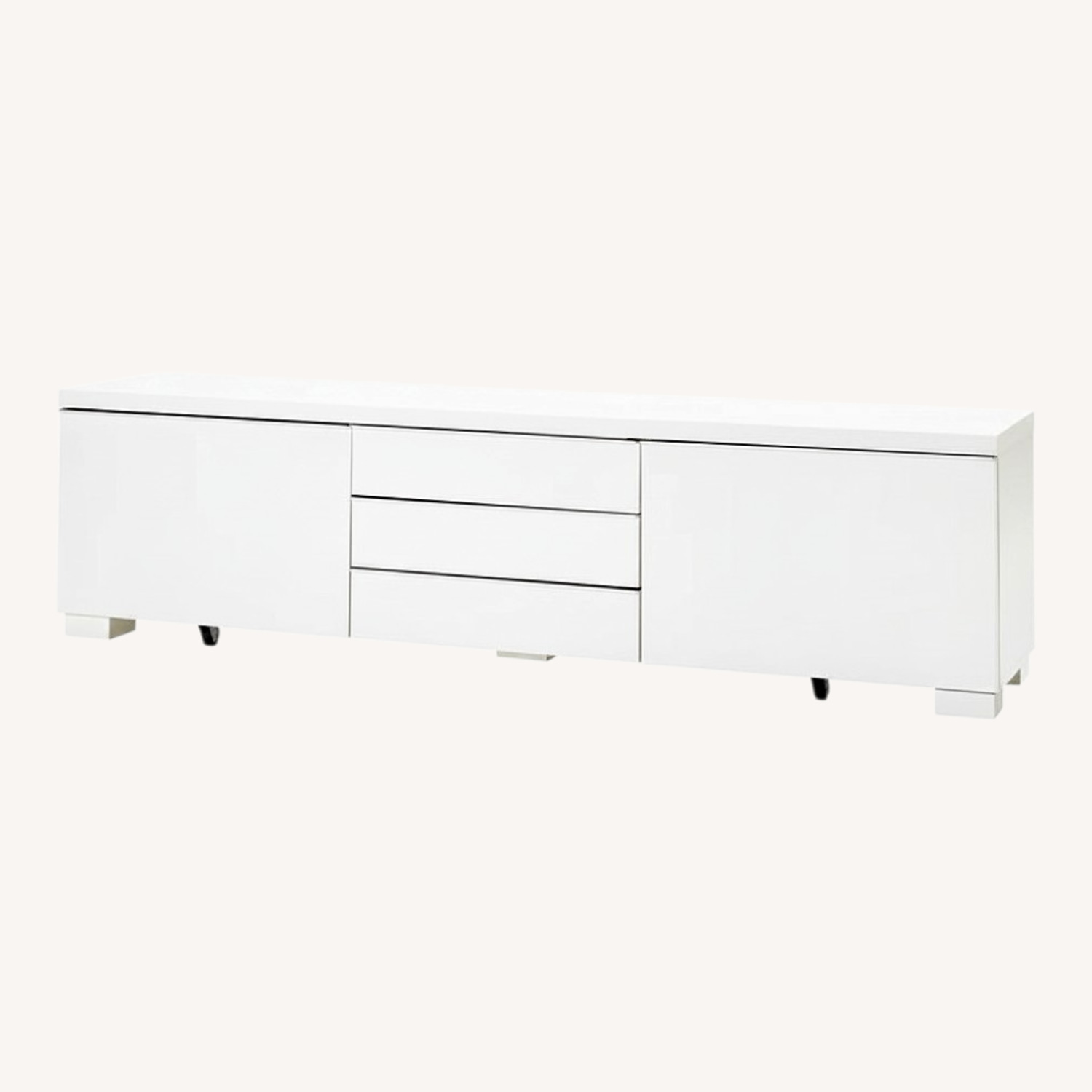 IKEA White High-Gloss TV Bench - image-0