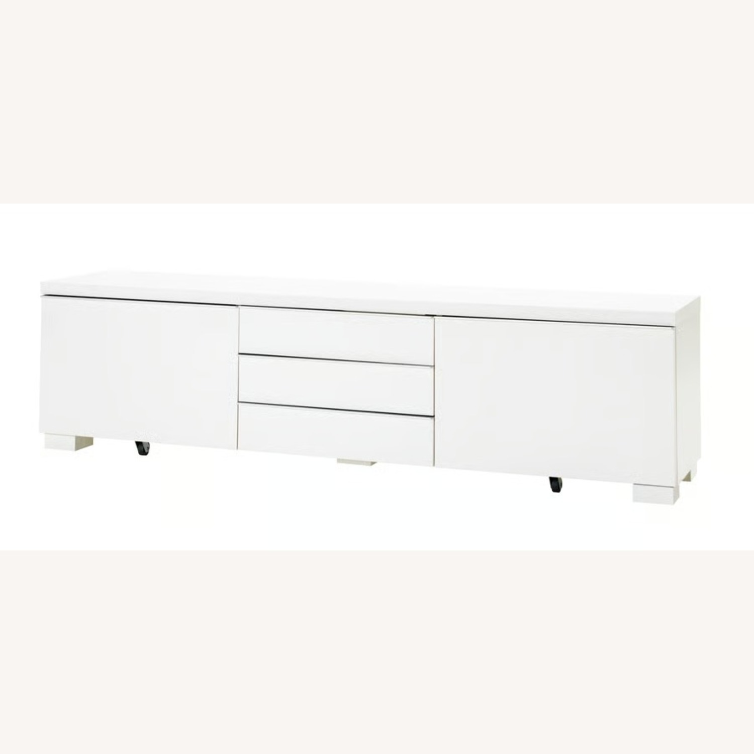 IKEA White High-Gloss TV Bench - image-4