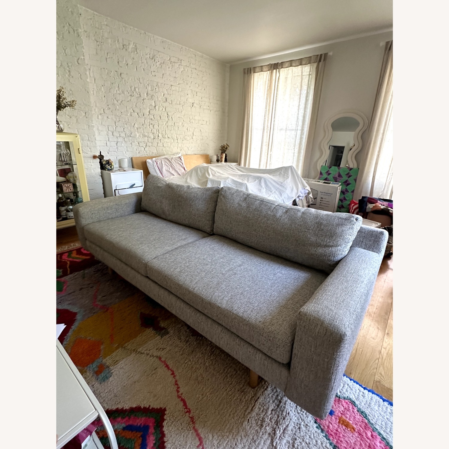 West Elm Eddy Gray Sofa - image-1