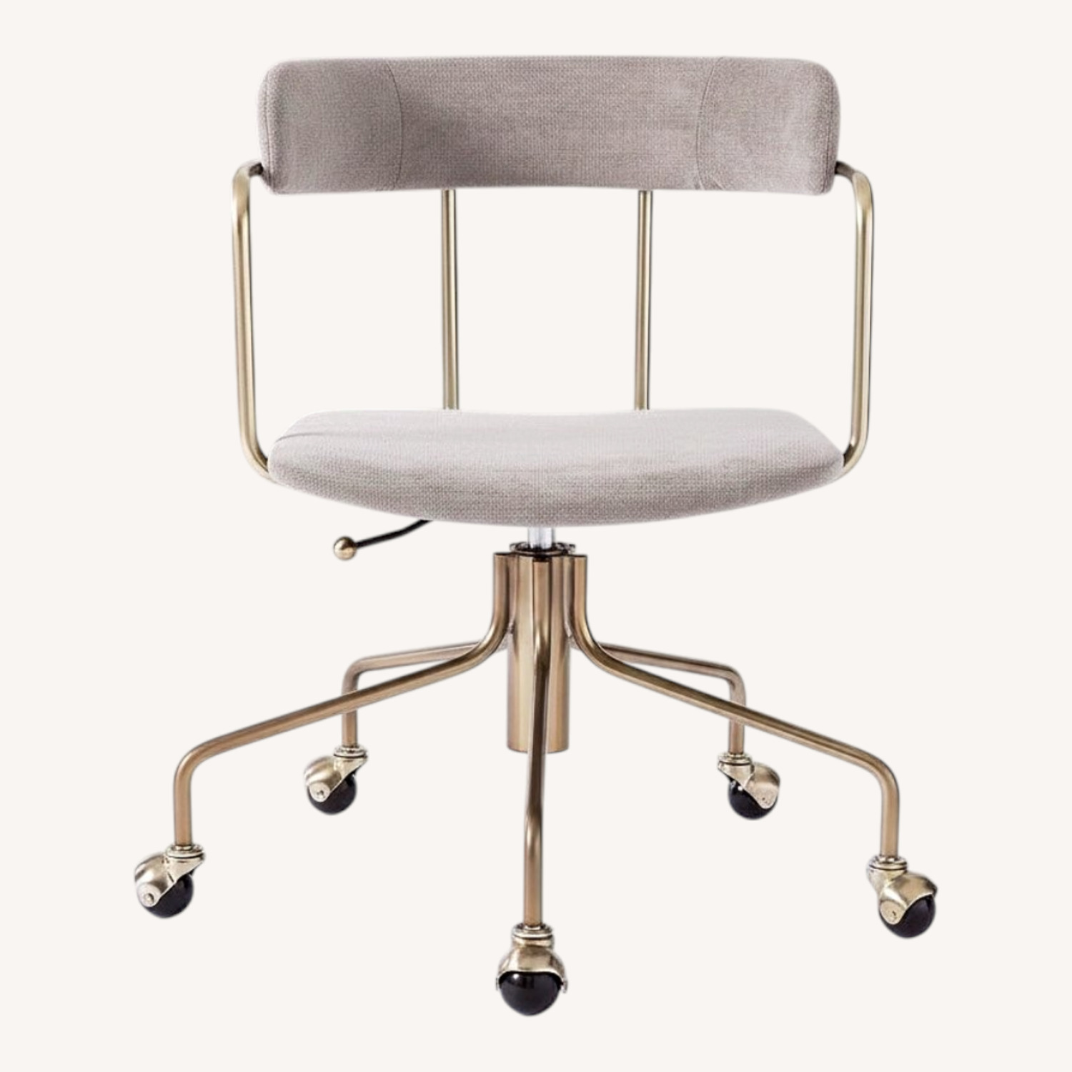 West Elm Lenox Blush Velvet Office Chair - image-0