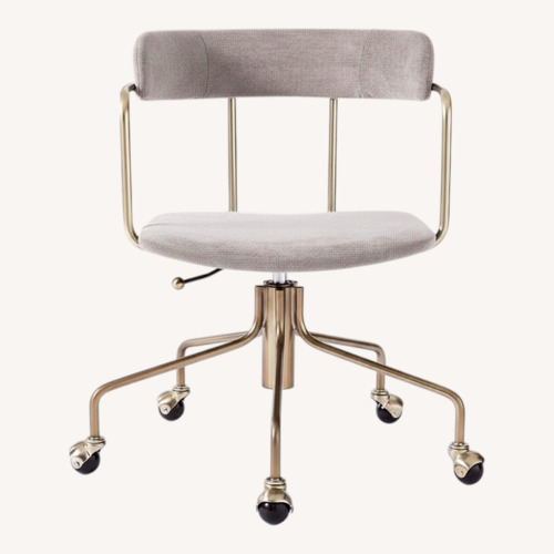 Used West Elm Lenox Blush Velvet Office Chair for sale on AptDeco