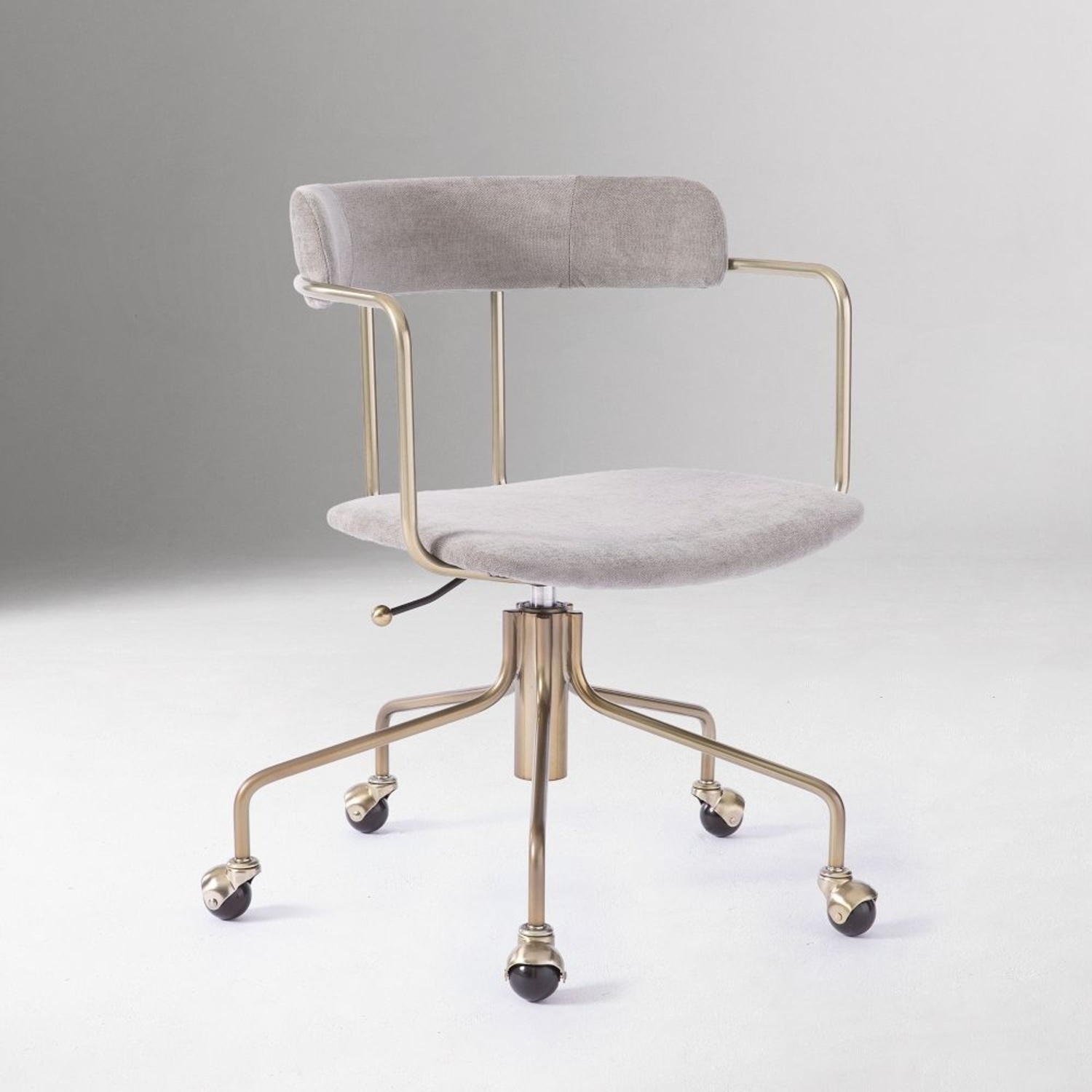 West Elm Lenox Blush Velvet Office Chair - image-6