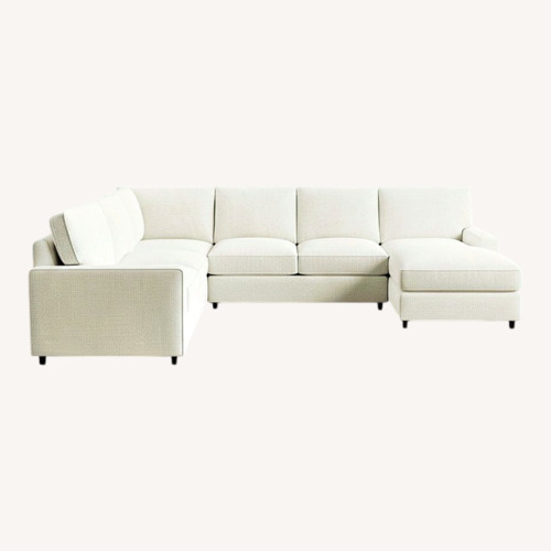 Used Pottery Barn White PB Comfort Square 3+ Piece Sectional for sale on AptDeco