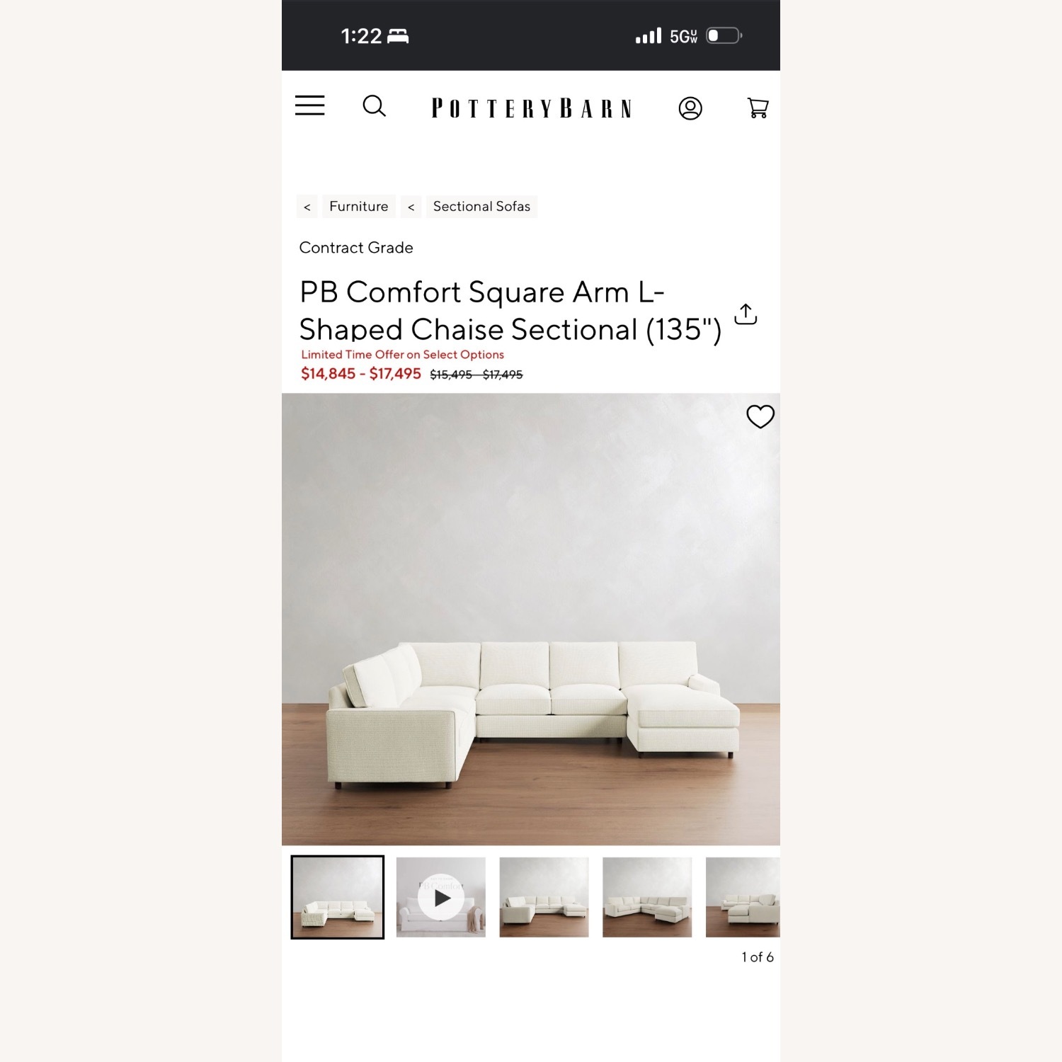 Pottery Barn White PB Comfort Square 3+ Piece Sectional - image-7