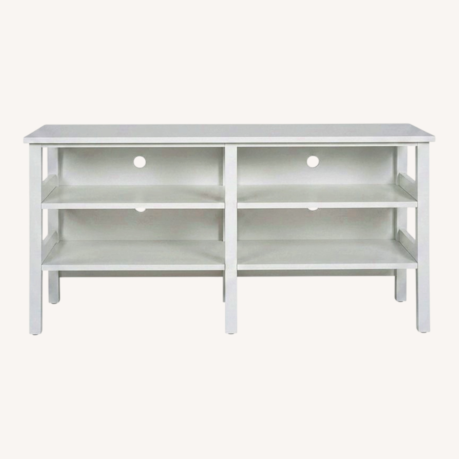 Container Store White Media Stand - image-0