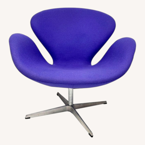Used Arne Jacobsen Purple Wool Accent Chair for sale on AptDeco