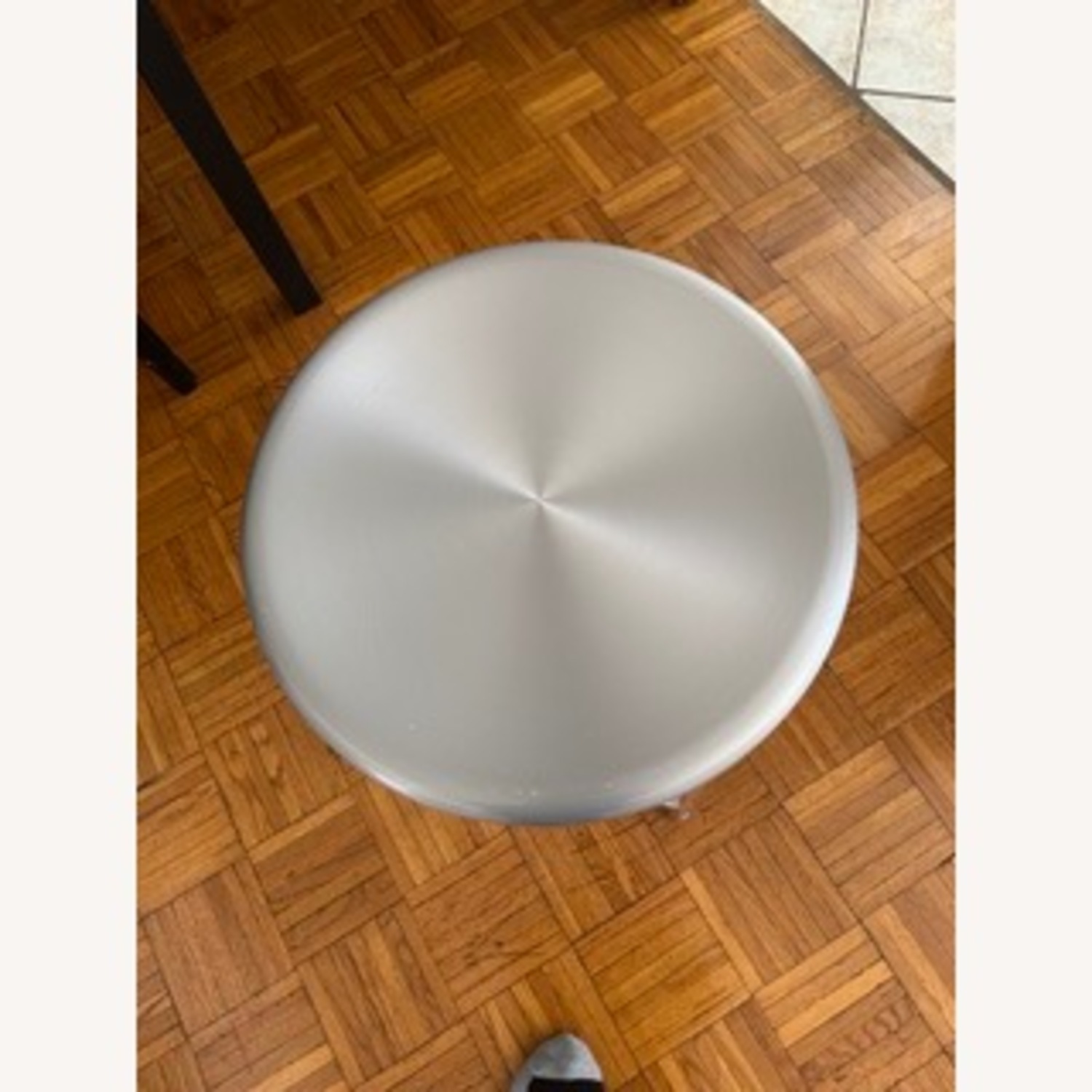 Crate & Barrel Brushed Aluminum Counter Stool - image-6