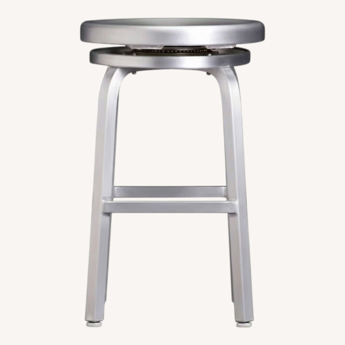 Used Crate & Barrel Brushed Aluminum Counter Stool for sale on AptDeco