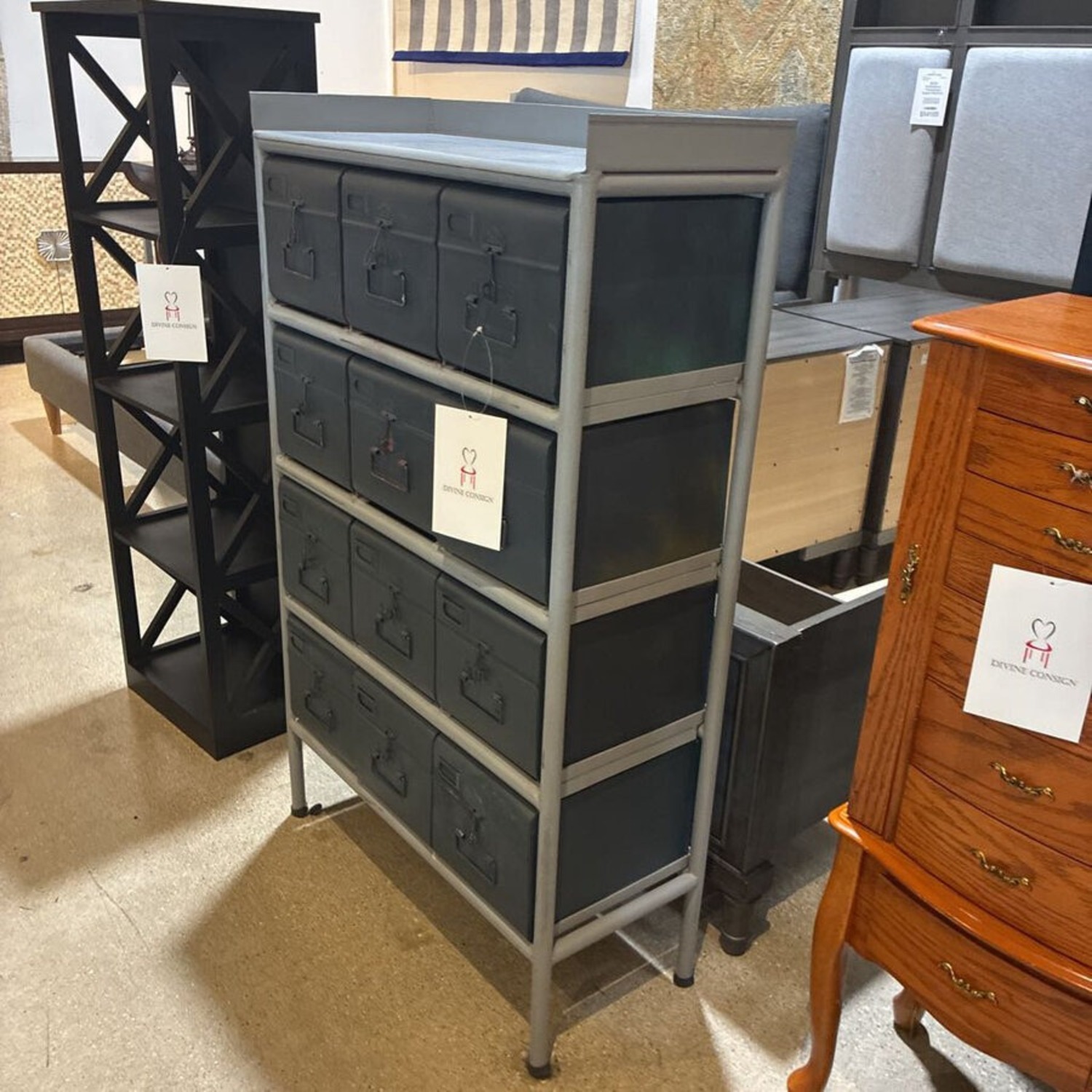 Large Industrial 12-Drawer Furniture - image-2
