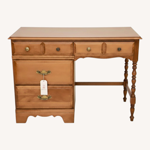 Used Ethan Allen Walnut 4-Drawer Writing Desk for sale on AptDeco