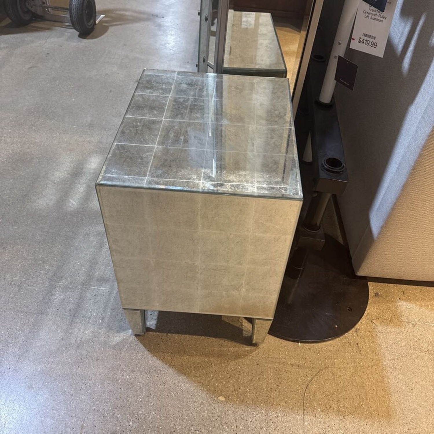 Beaumont Mirrored 2-Drawer Nightstand - image-3