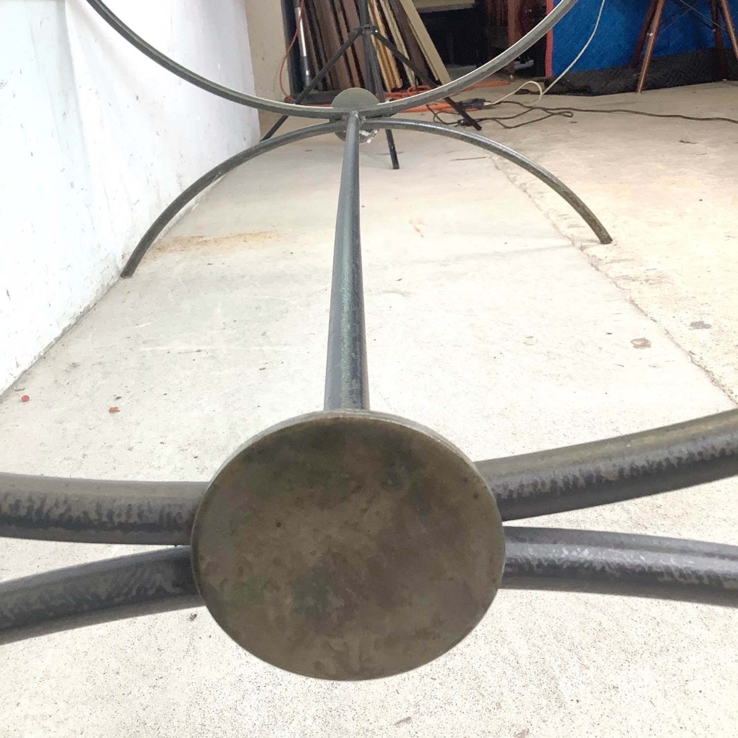 Modern Coffee Table with Sculptural Iron Base - image-10