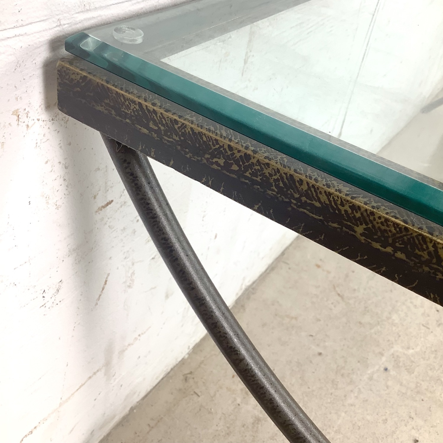 Modern Coffee Table with Sculptural Iron Base - image-8