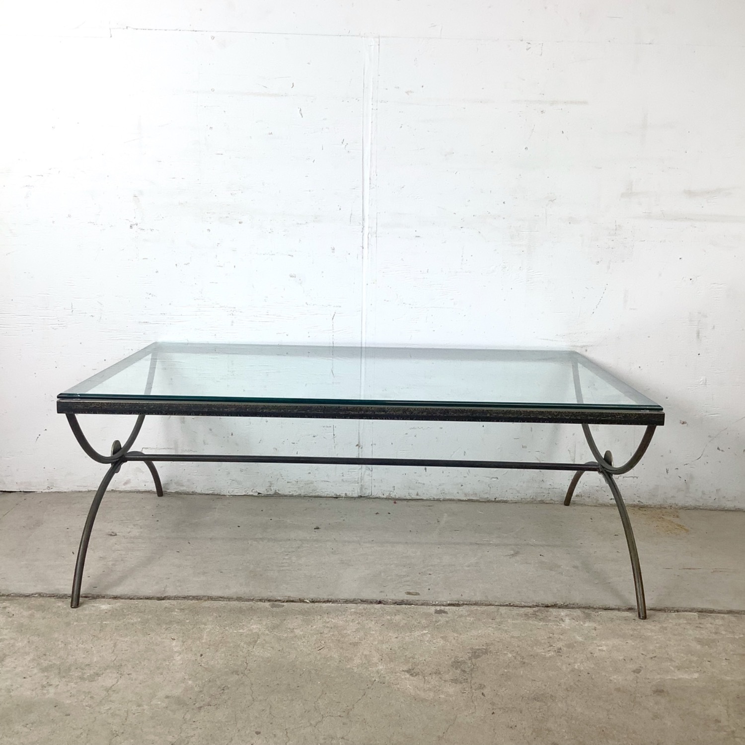 Modern Coffee Table with Sculptural Iron Base - image-15