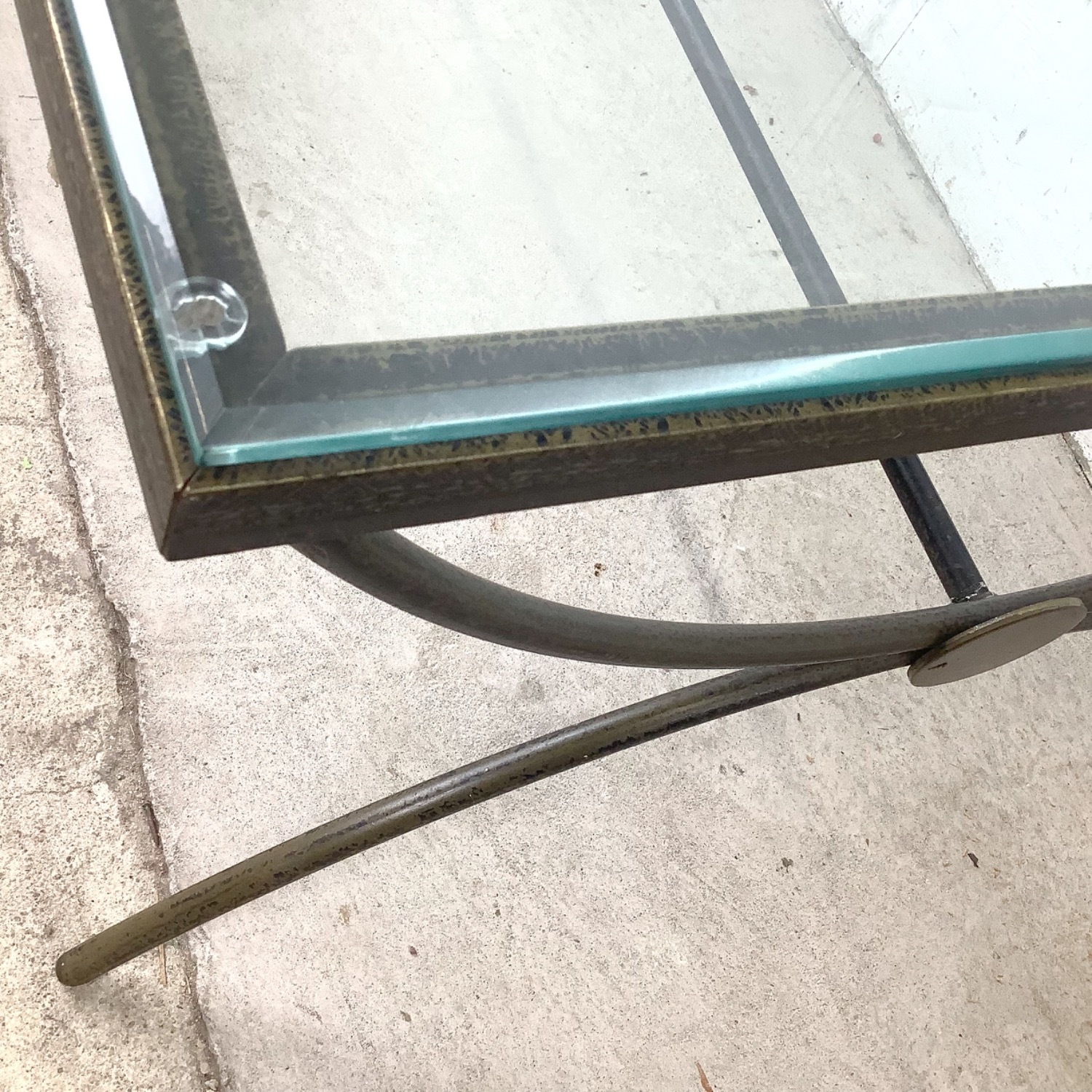 Modern Coffee Table with Sculptural Iron Base - image-12