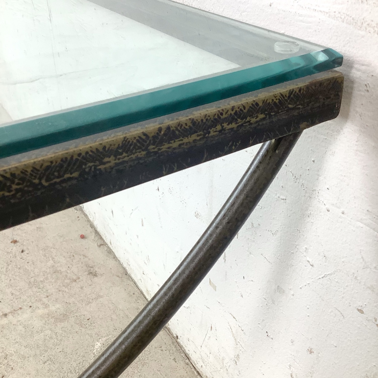 Modern Coffee Table with Sculptural Iron Base - image-6