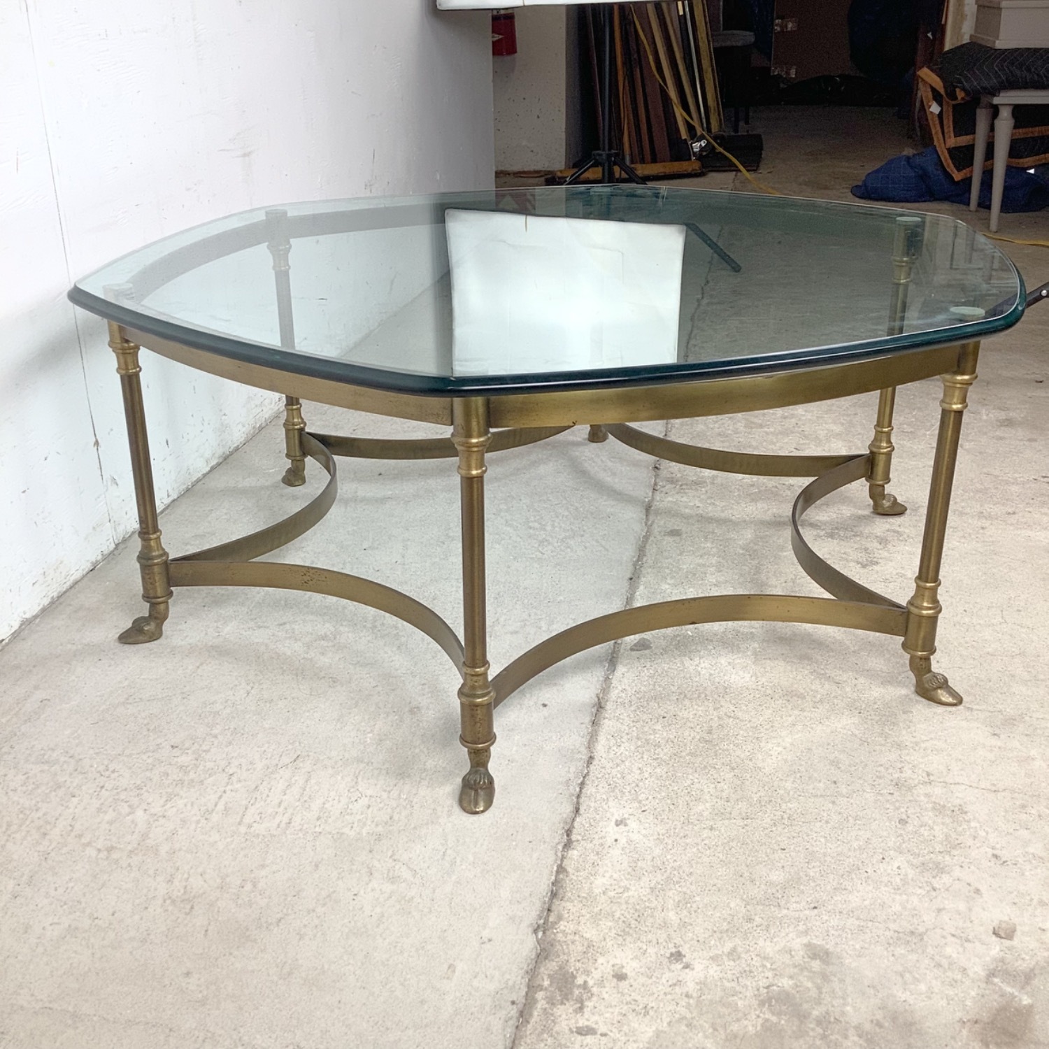 Vintage Brass Coffee Table after La Barge - image-8