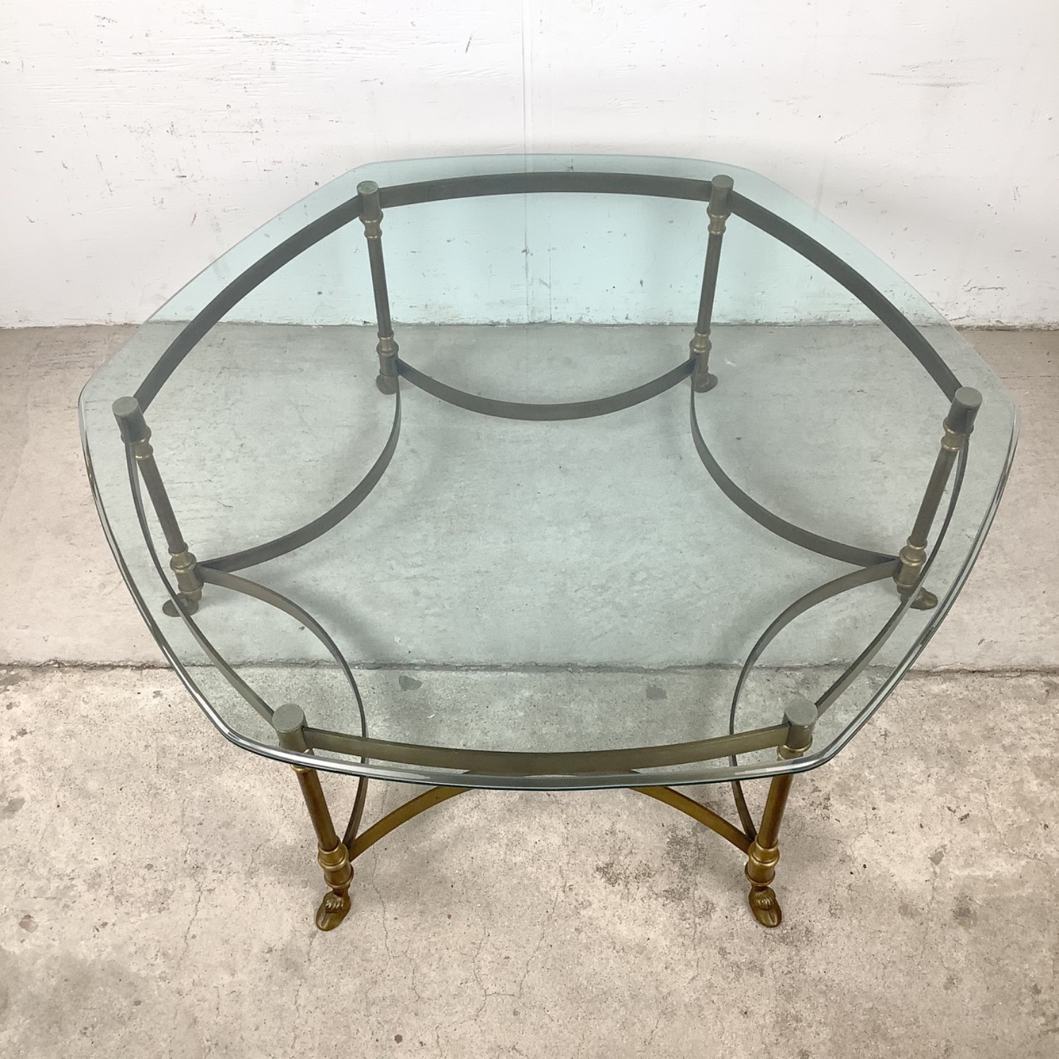 Vintage Brass Coffee Table after La Barge - image-4