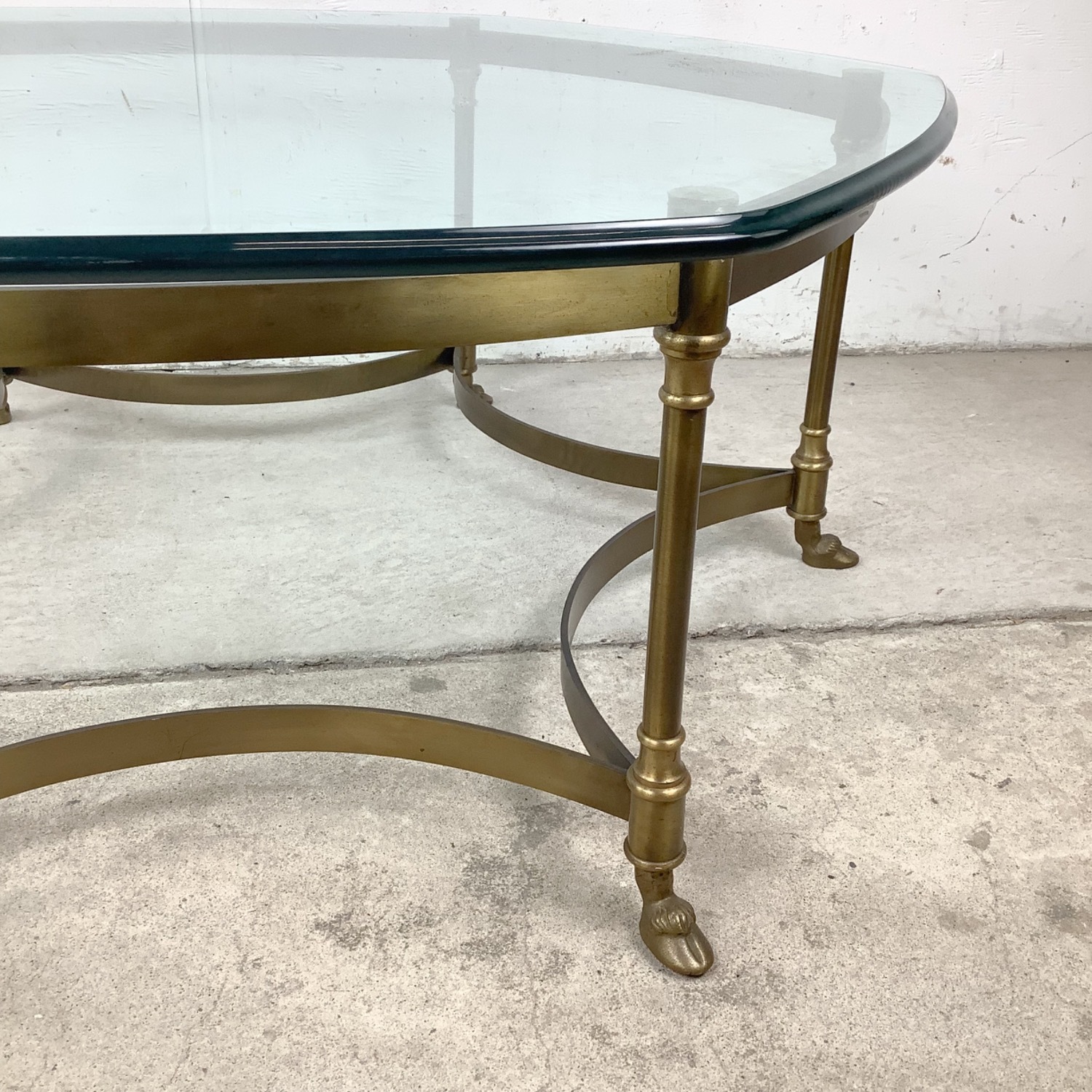 Vintage Brass Coffee Table after La Barge - image-6