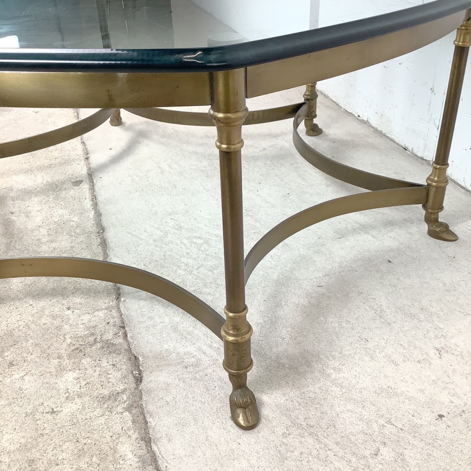 Vintage Brass Coffee Table after La Barge - image-9