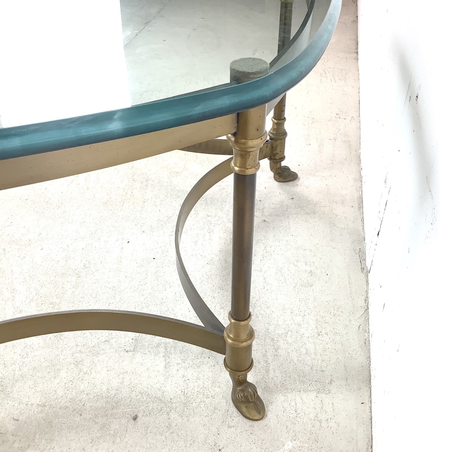 Vintage Brass Coffee Table after La Barge - image-13