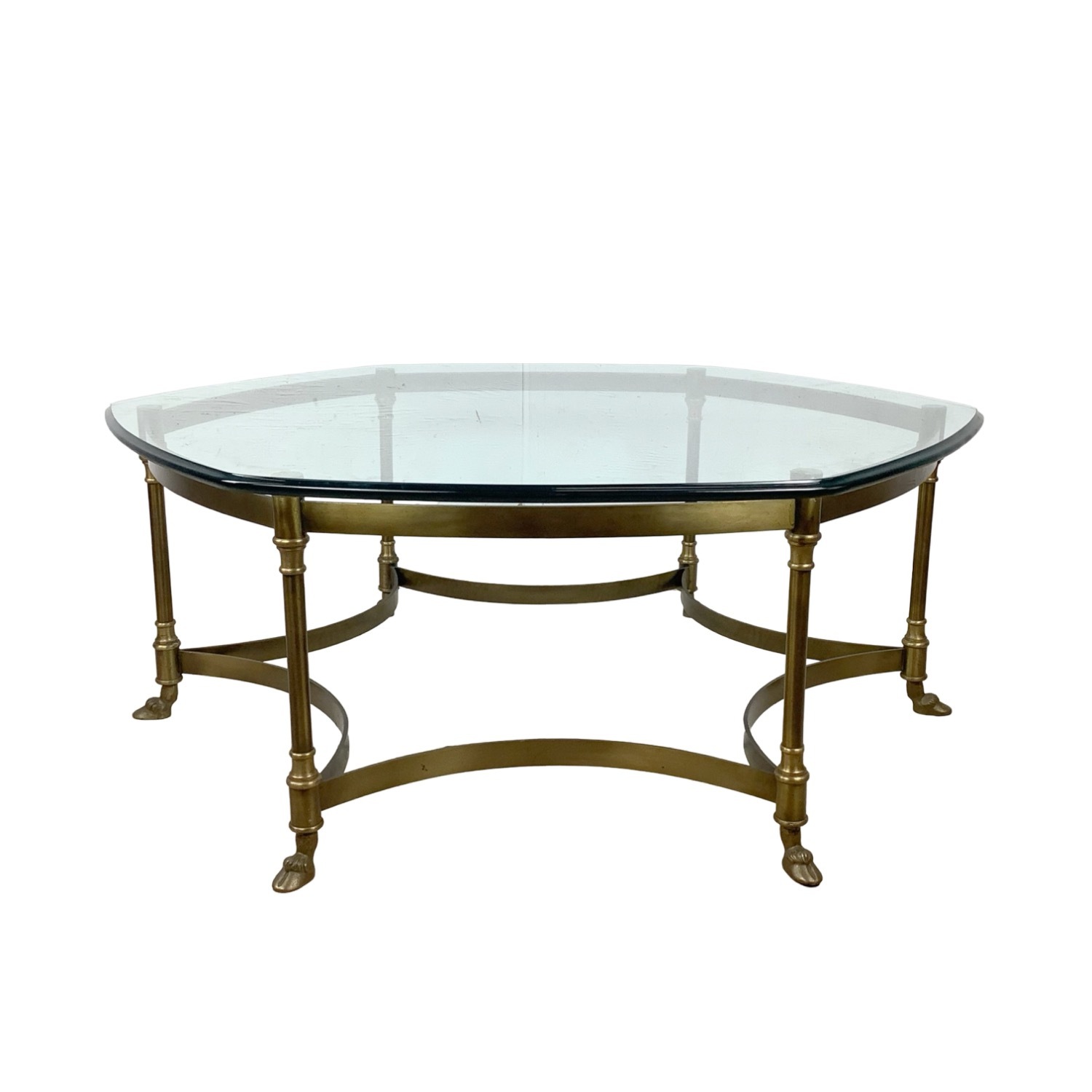 Vintage Brass Coffee Table after La Barge - image-1