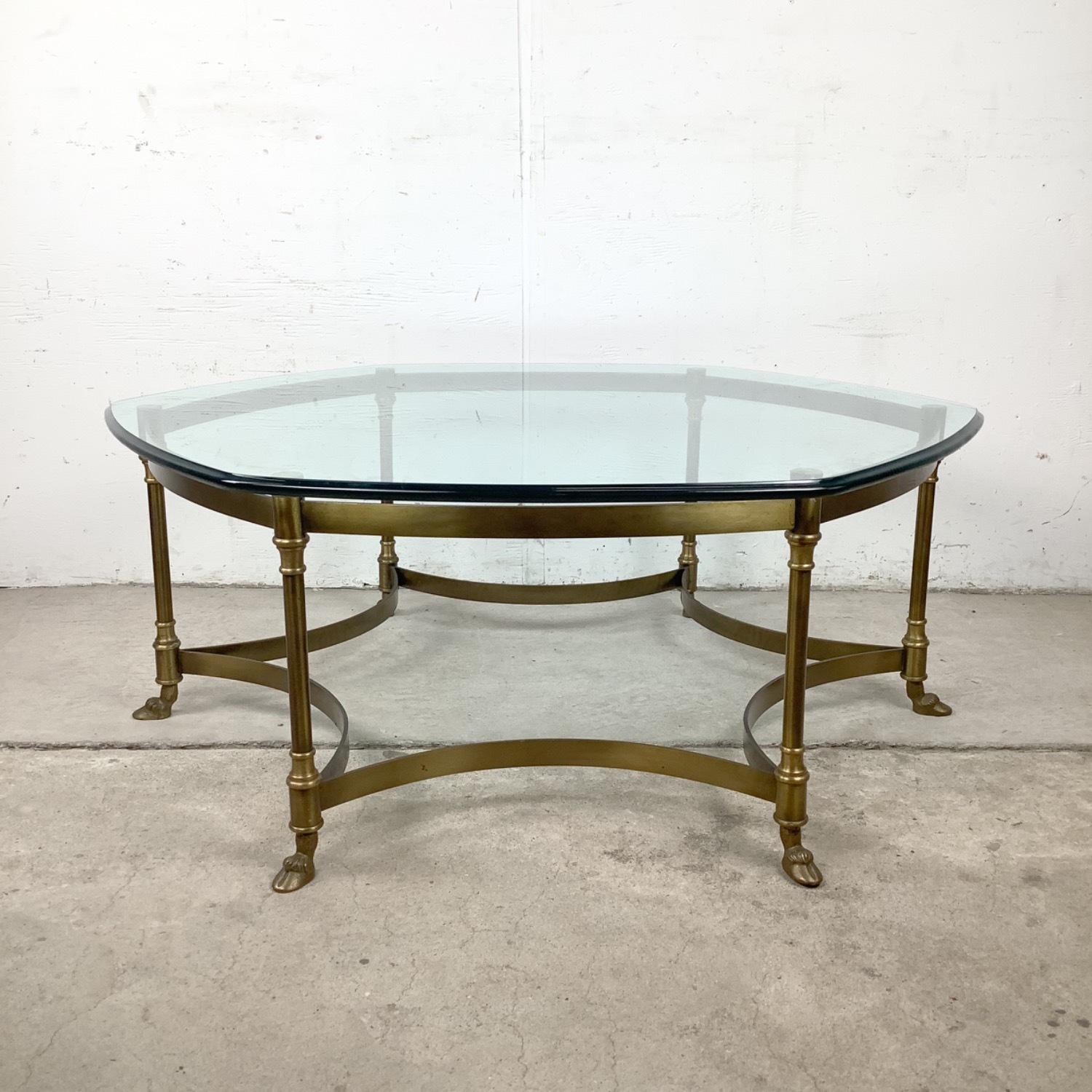 Vintage Brass Coffee Table after La Barge - image-2
