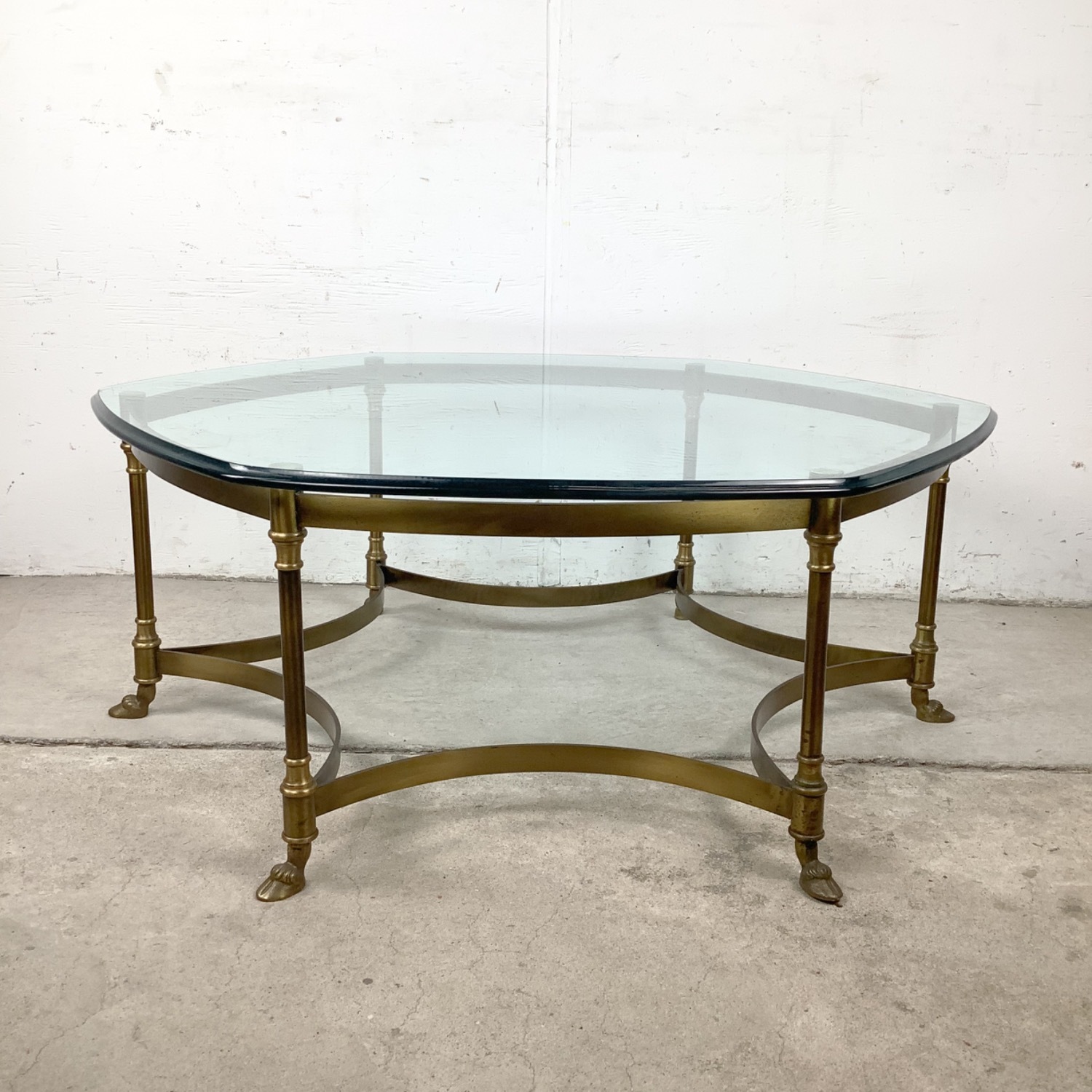 Vintage Brass Coffee Table after La Barge - image-16