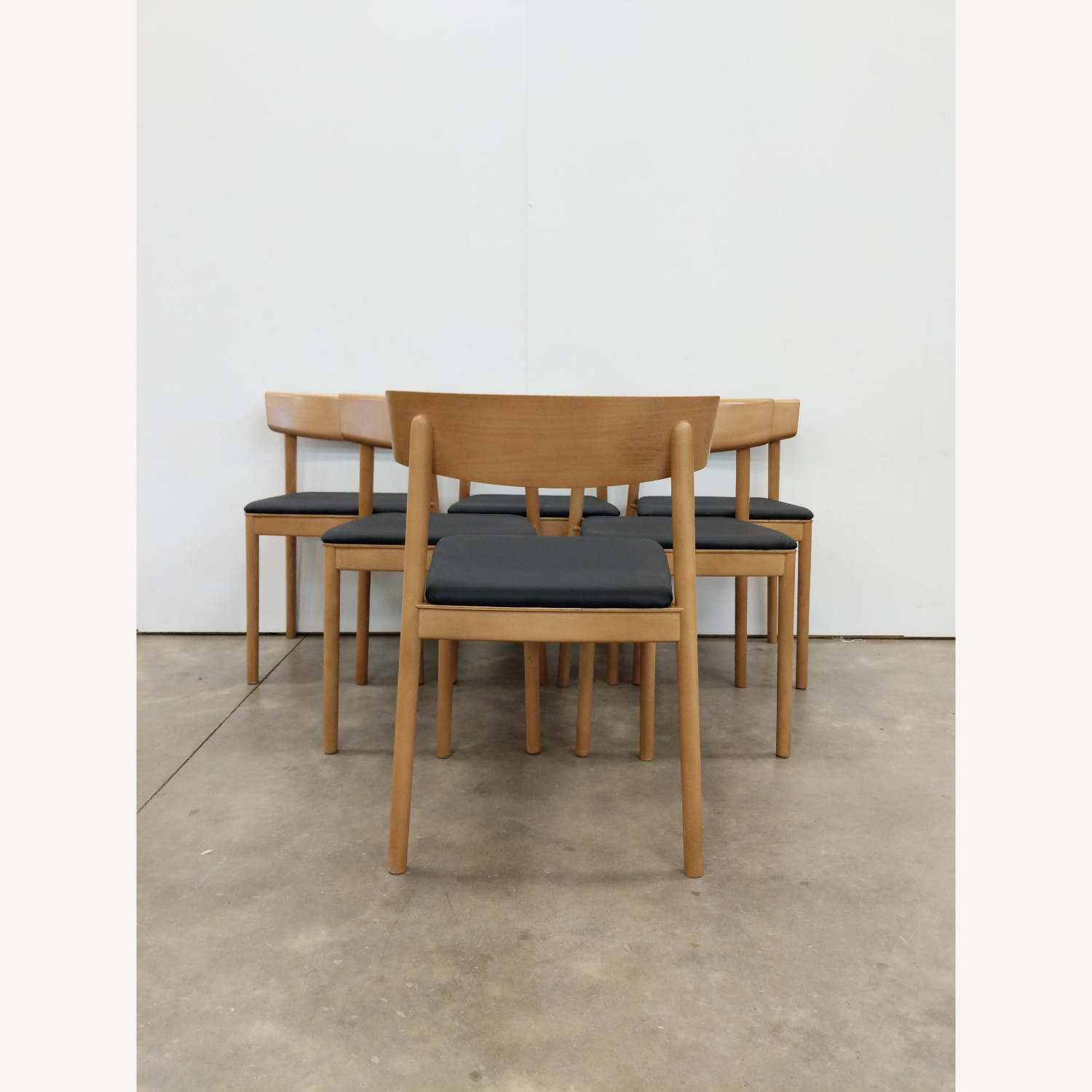 Set of 6 Beech Dining Chairs by Andreu World - image-3