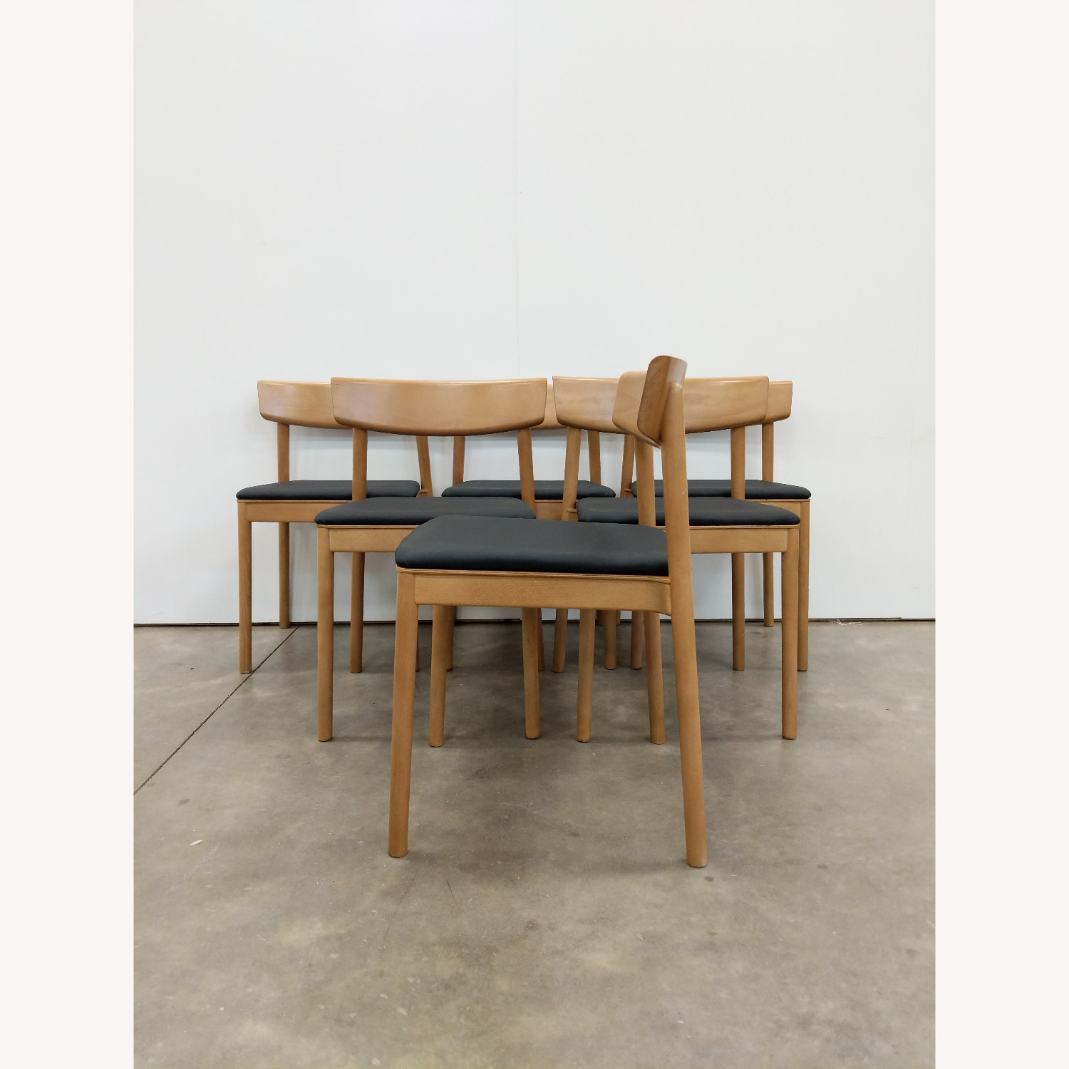 Set of 6 Beech Dining Chairs by Andreu World - image-2