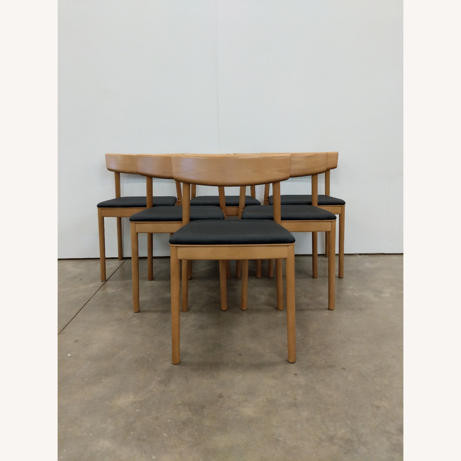 Set of 6 Beech Dining Chairs by Andreu World - image-5